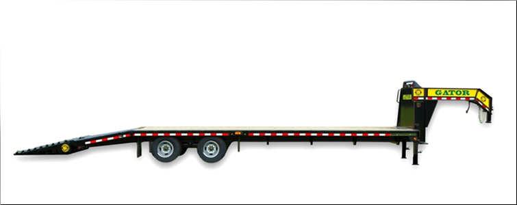 Gooseneck Flat Bed Equipment Trailer | 20 Foot + 5 Foot Flat Bed Gooseneck Equipment Trailer For Sale   Hickman County, Tennessee